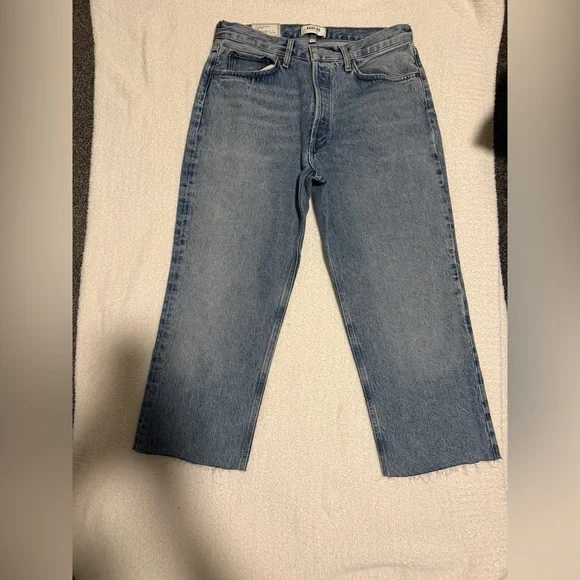 Agolde Lana Mid Rise Vintage Straight Jeans - Light Blue - Picture 3 of 5